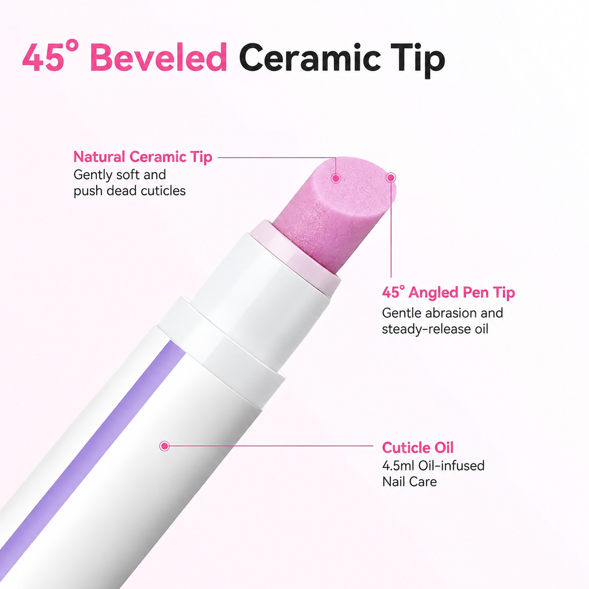 [Shared] Cuticle oil pen — 45-degree ceramic tip